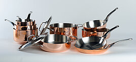 Copper stewpan with lid, fi16cm, Prima Matera, De Buyer