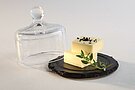 Natural slate tray with glass cover, APS
