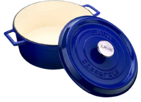 Blue Lava Casserole with lid, fi 16cm