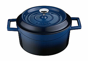 Blue Lava casserole with lid, fi 14 cm
