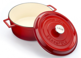 Red Lava Casserole with lid, fi 16cm