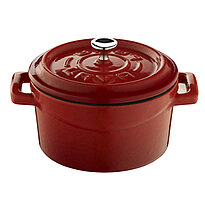 Red Lava casserole with lid, fi 10cm