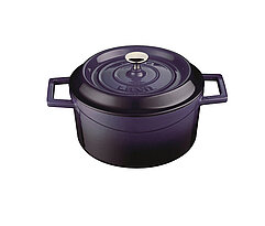 Purple Lava Casserole with lid, fi 16cm