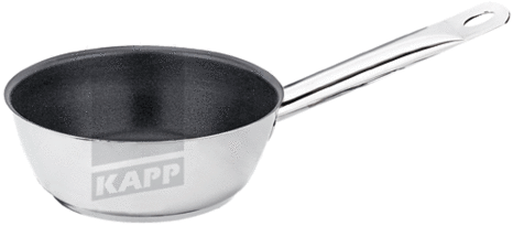 Non-stick coated conical saute pan