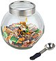 Glass jar with lid and spoon 3 l